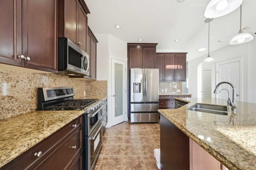59 Redstone Park Ne, Calgary, AB - Indoor Photo Showing Kitchen With Stainless Steel Kitchen With Double Sink With Upgraded Kitchen