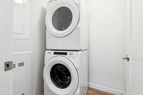 208-30 Shawnee Common Sw, Calgary, AB - Indoor Photo Showing Laundry Room