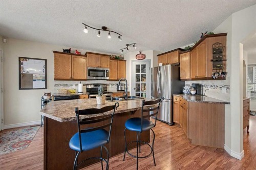 48 Harvest Park Road Ne, Calgary, AB - Indoor Photo Showing Kitchen With Double Sink