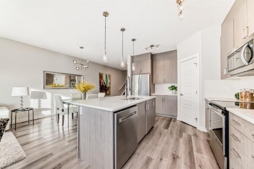 267 Sage Bluff Rise Nw, Calgary, AB - Indoor Photo Showing Kitchen With Upgraded Kitchen