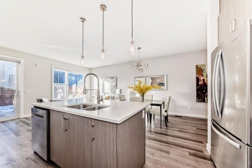 267 Sage Bluff Rise Nw, Calgary, AB - Indoor Photo Showing Kitchen With Double Sink With Upgraded Kitchen