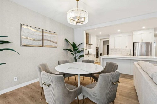 153 Edith Villas Nw, Calgary, AB - Indoor Photo Showing Dining Room
