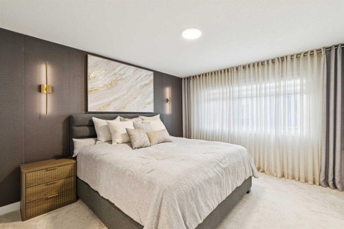 153 Edith Villas Nw, Calgary, AB - Indoor Photo Showing Bedroom