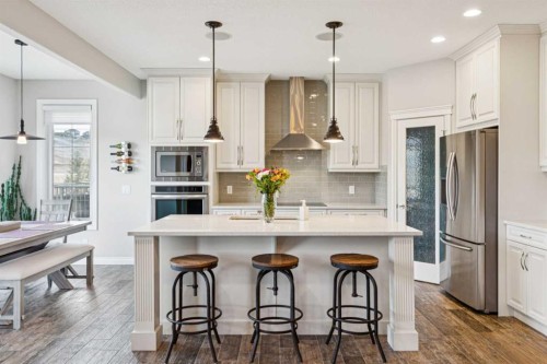 137 Sage Meadows Circle Nw, Calgary, AB - Indoor Photo Showing Kitchen With Upgraded Kitchen