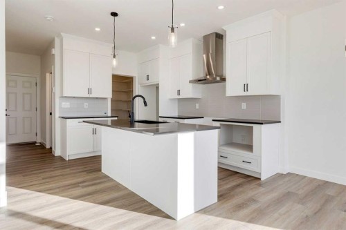 307 Dawson Dock Way, Chestermere, AB - Indoor Photo Showing Kitchen With Upgraded Kitchen