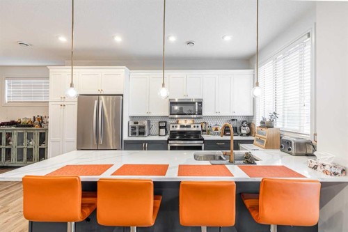 4307 Seton Drive Se, Calgary, AB - Indoor Photo Showing Kitchen With Stainless Steel Kitchen