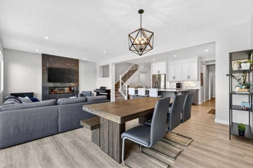 57 Legacy Reach View Se, Calgary, AB - Indoor With Fireplace