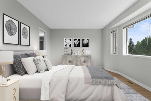 7 Prominence View Sw, Calgary, AB - Indoor Photo Showing Bedroom