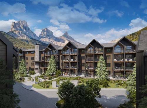 205-10 Cascade Ridge, Canmore, AB - Outdoor With Facade