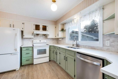 5611 Maidstone Crescent Ne, Calgary, AB - Indoor Photo Showing Kitchen With Double Sink
