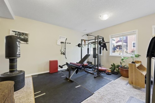 56 Jumping Pound Rise, Cochrane, AB - Indoor Photo Showing Gym Room