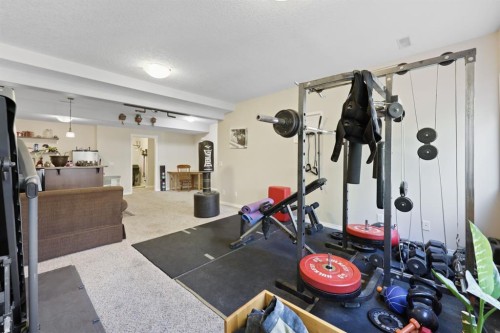56 Jumping Pound Rise, Cochrane, AB - Indoor Photo Showing Gym Room