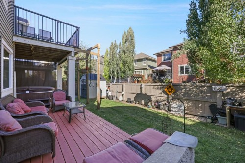 56 Jumping Pound Rise, Cochrane, AB - Outdoor With Deck Patio Veranda