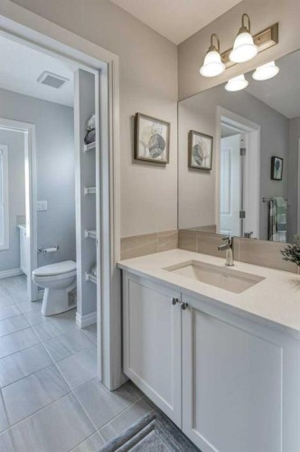 380 Rivercrest View, Cochrane, AB - Indoor Photo Showing Bathroom