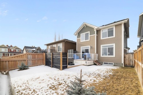 8 Emberside Glen, Cochrane, AB - Outdoor With Deck Patio Veranda With Exterior