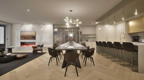 403-100 10A Street Nw, Calgary, AB - Indoor Photo Showing Dining Room