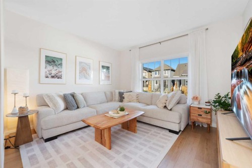 108 Masters Heights Se, Calgary, AB - Indoor Photo Showing Living Room