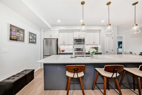 1205-220 Seton Grove Se, Calgary, AB - Indoor Photo Showing Kitchen With Upgraded Kitchen