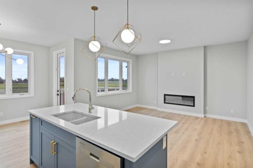 151 Belvedere Crescent Se, Calgary, AB - Indoor Photo Showing Kitchen With Double Sink