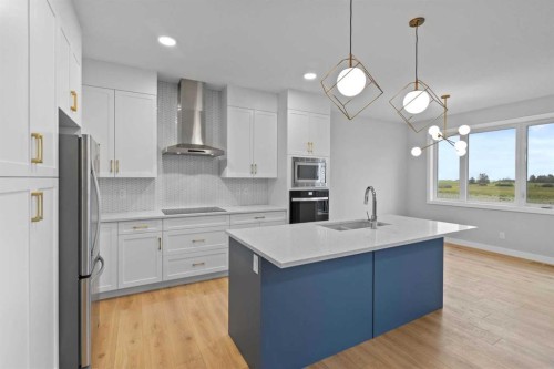 151 Belvedere Crescent Se, Calgary, AB - Indoor Photo Showing Kitchen With Upgraded Kitchen