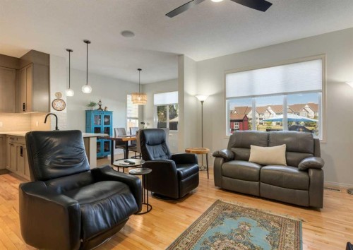 24 Silverado Saddle Court Sw, Calgary, AB - Indoor Photo Showing Living Room