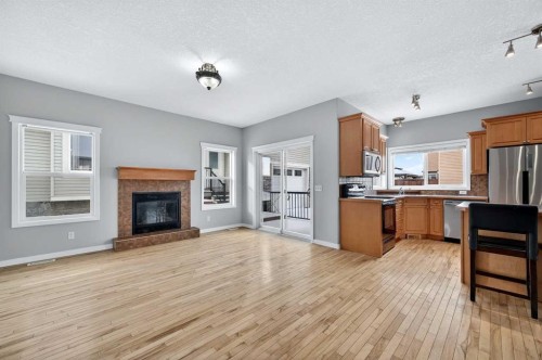 107 Strathmore Lakes Common, Strathmore, AB - Indoor With Fireplace