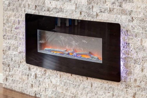 152 New Brighton Grove Se, Calgary, AB - Indoor With Fireplace