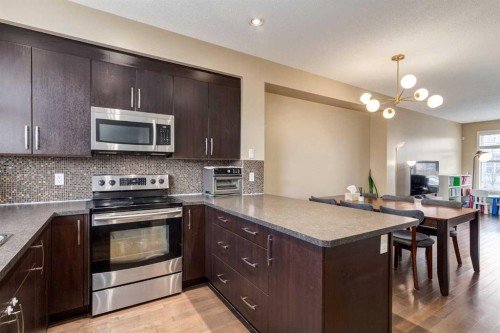 152 New Brighton Grove Se, Calgary, AB - Indoor Photo Showing Kitchen With Upgraded Kitchen