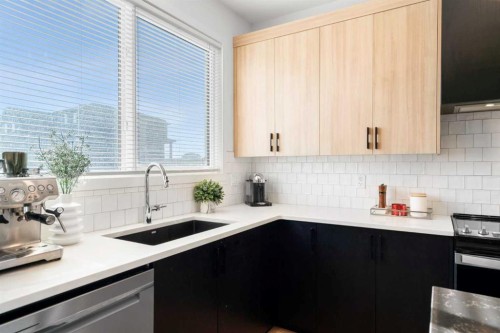 313 Ambleton Drive Nw, Calgary, AB - Indoor Photo Showing Kitchen With Upgraded Kitchen