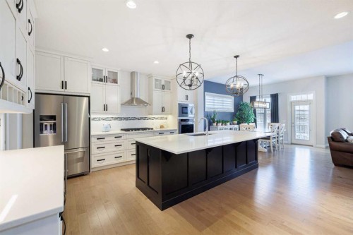 155 Crestridge Hill Sw, Calgary, AB - Indoor Photo Showing Kitchen With Stainless Steel Kitchen With Upgraded Kitchen