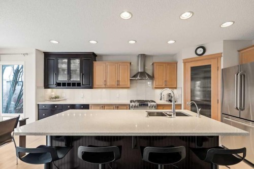 18 Simcoe Terrace Sw, Calgary, AB - Indoor Photo Showing Kitchen With Double Sink With Upgraded Kitchen