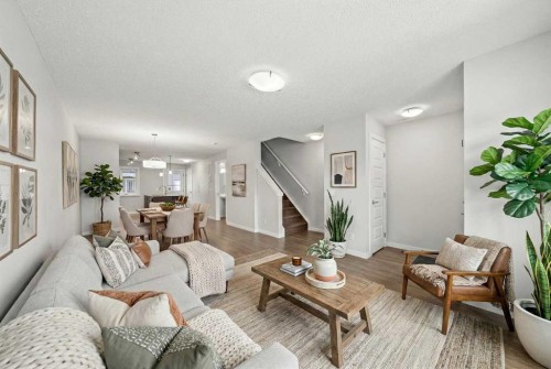 509 Auburn Bay Circle Se, Calgary, AB - Indoor Photo Showing Living Room