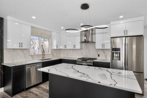 432 Ogden Drive Se, Calgary, AB - Indoor Photo Showing Kitchen With Upgraded Kitchen