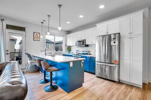 170 Savanna Walk Ne, Calgary, AB - Indoor Photo Showing Kitchen With Upgraded Kitchen