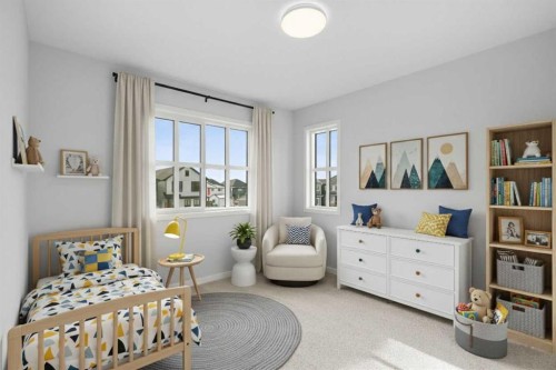 659 Buffaloberry Manor Se, Calgary, AB - Indoor Photo Showing Bedroom