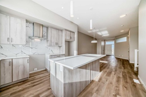 123 Sawgrass Gate Nw, Airdrie, AB - Indoor Photo Showing Kitchen With Upgraded Kitchen