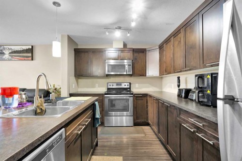 909 Skyview Ranch Grove, Calgary, AB - Indoor Photo Showing Kitchen With Double Sink