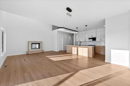 7 Lakewood Way, Strathmore, AB - Indoor With Fireplace