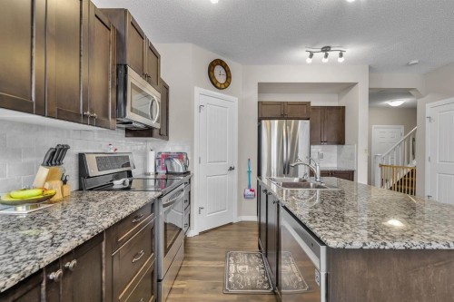 31 Walden Court Se, Calgary, AB - Indoor Photo Showing Kitchen With Double Sink With Upgraded Kitchen