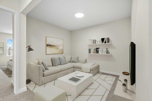 136 Wolf Hollow Manor Se, Calgary, AB - Indoor Photo Showing Living Room