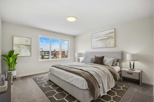 136 Wolf Hollow Manor Se, Calgary, AB - Indoor Photo Showing Bedroom
