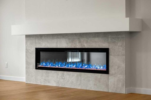 136 Wolf Hollow Manor Se, Calgary, AB - Indoor With Fireplace