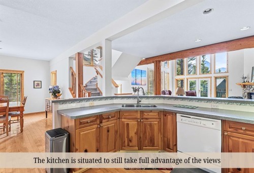 18 Juniper Ridge, Canmore, AB - Indoor Photo Showing Kitchen With Double Sink