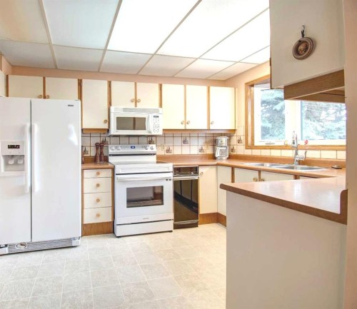 487 Arlington Drive Se, Calgary, AB - Indoor Photo Showing Kitchen With Double Sink