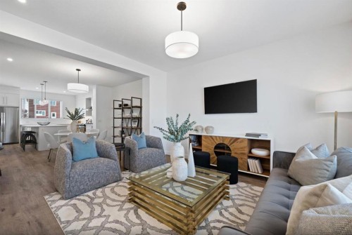 552 Lewisburg Place Ne, Calgary, AB - Indoor Photo Showing Living Room