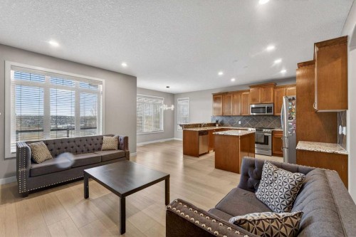 91 Kinlea Link Nw, Calgary, AB - Indoor Photo Showing Living Room