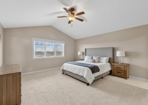 91 Kinlea Link Nw, Calgary, AB - Indoor Photo Showing Bedroom