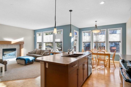 5 Mahogany Square Se, Calgary, AB - Indoor With Fireplace