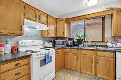 49 Beacham Way Nw, Calgary, AB - Indoor Photo Showing Kitchen With Double Sink
