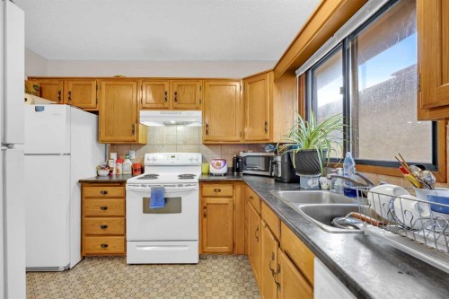 49 Beacham Way Nw, Calgary, AB - Indoor Photo Showing Kitchen With Double Sink